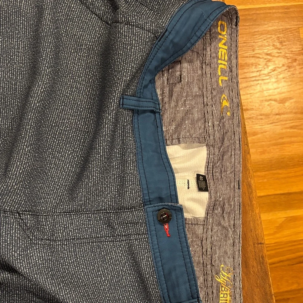O'Neill Two-Tone Navy Performance Flat Front Shorts Size 40
